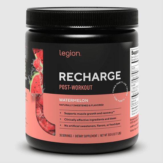Legion Recharge Post-Workout Creatine, HMB & Tart Cherry Powder, Watermelon, 30 Servings