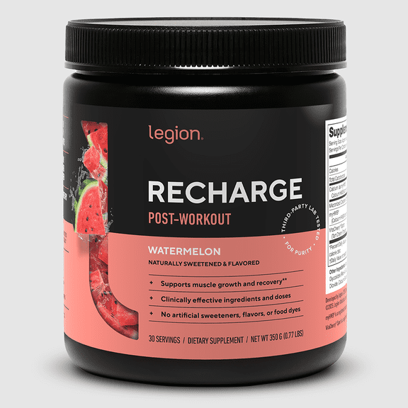 Legion Recharge Post-Workout Creatine, HMB & Tart Cherry Powder, Watermelon, 30 Servings