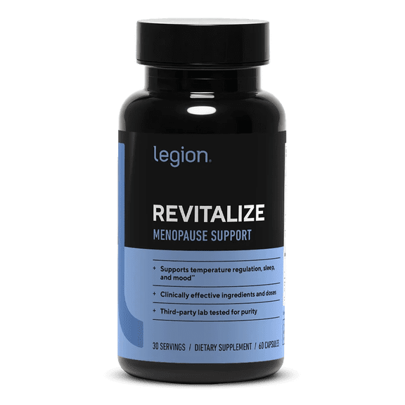 Legion Athletics Revitalize Menopause Support Supplement, EstroG-100, Soy Isoflavones & Black Cohosh, 60 Veggie Capsules