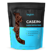 Legion Athletics Casein+ Micellar Casein Protein Powder, Dutch Chocolate, 21g Protein, 4.2g BCAAs, 25 Servings