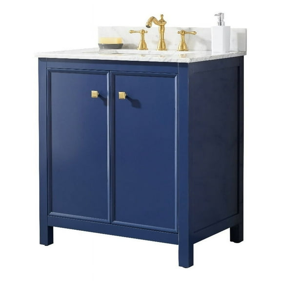Legion Furniture 30" Contemporary MDF/Veneer Wood Sink Vanity Cabinet - Blue