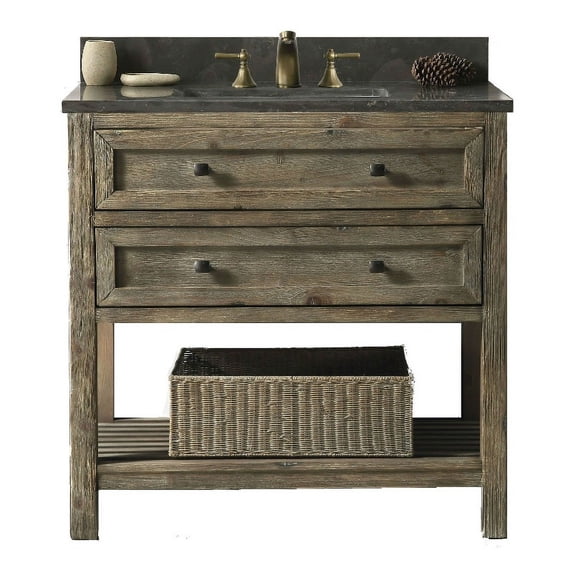 Legion Furniture 36" Contemporary Fir Wood Sink Vanity - Brown Finish