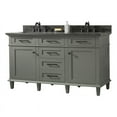 thumbnail image 1 of Legion Furniture 60" MDF/Veneer Wood Double Sink Vanity Cabinet in Green, 1 of 9