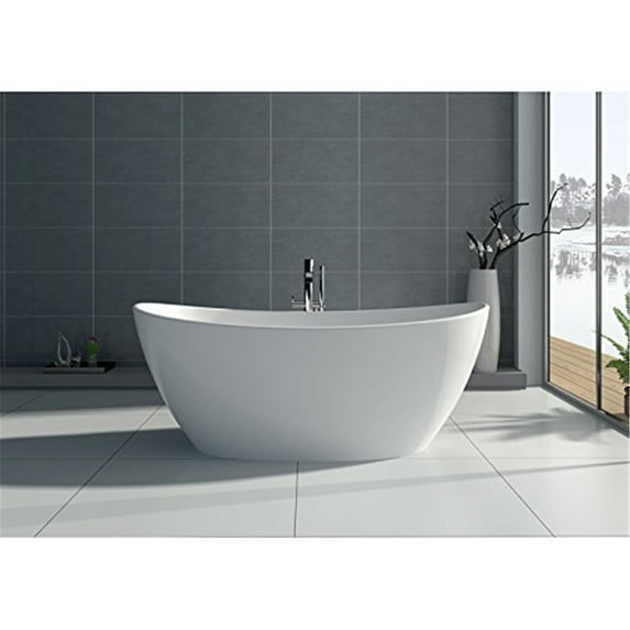 Legion Furniture 64.2'' x 33.5'' Freestanding Soaking Bathtub