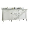 thumbnail image 1 of Legion Furniture 72" MDF/Veneer Wood Double Single Sink Vanity Cabinet in White, 1 of 10