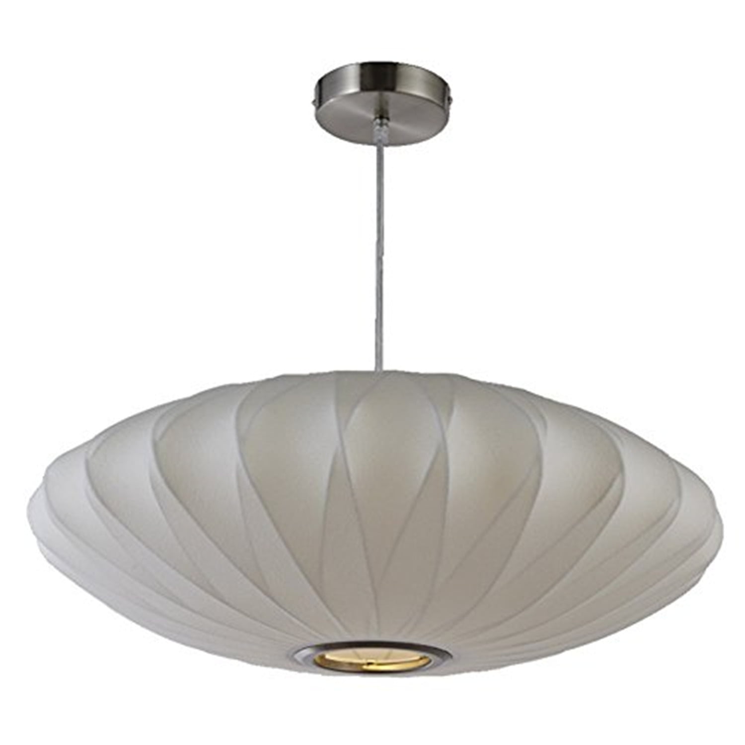 White Brushed Nickel LED Globe Pendant Lamp