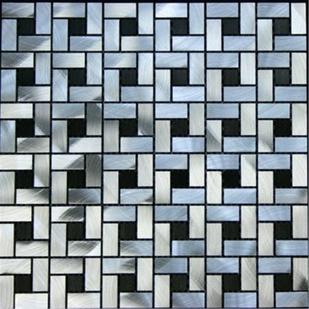 Legion Furniture MS15 Aluminum Tile In Silver & Black