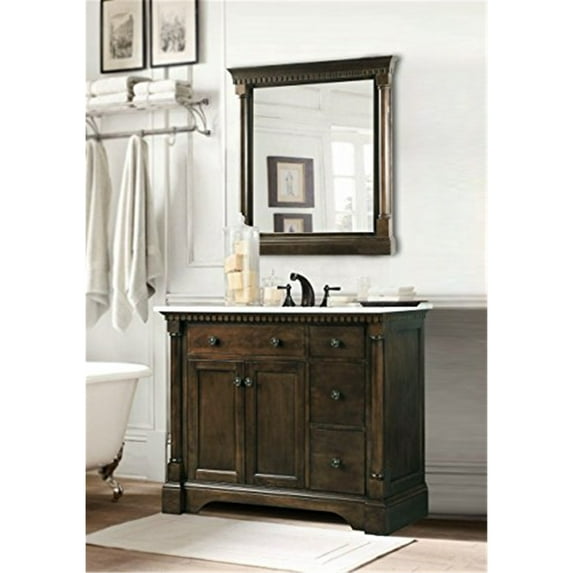 Legion Furniture Mirror with Antique Coffee Finish-Size:36 inch