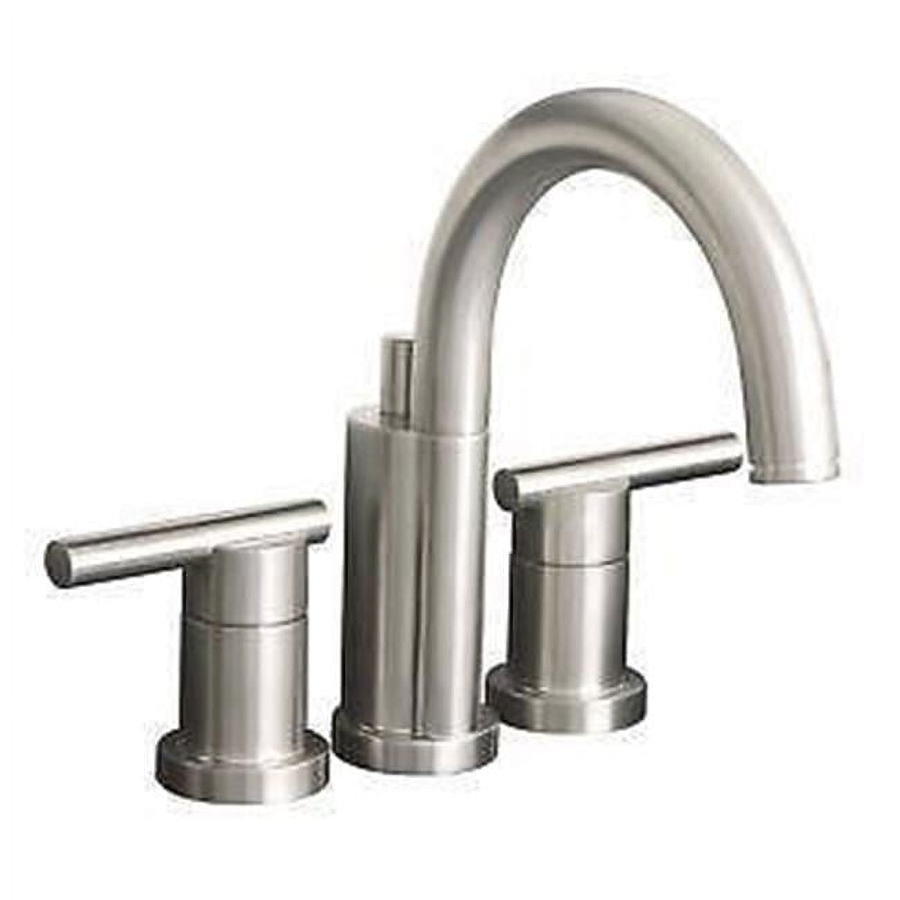 Brushed Nickel Single-Hole Bathroom Faucet with Drain Assembly