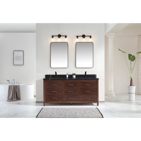 Legion Furniture WK2428-72-EB-WITH BLACK NATURAL TOP