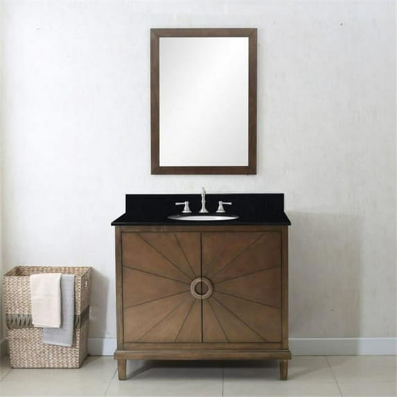 Legion Furniture WLF7040-36-AB 36 in. Antique Sink Vanity with WLF6068 Top without Faucet, Coffee