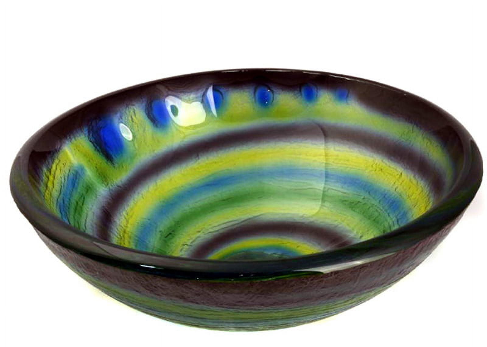 16.5'' Multi-Colored Glass Circular Vessel Sink