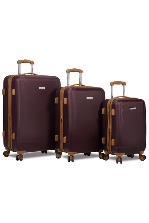 Legion Hardside Spinner TSA Combination Lock Luggage Set, Burgundy - 3 Piece