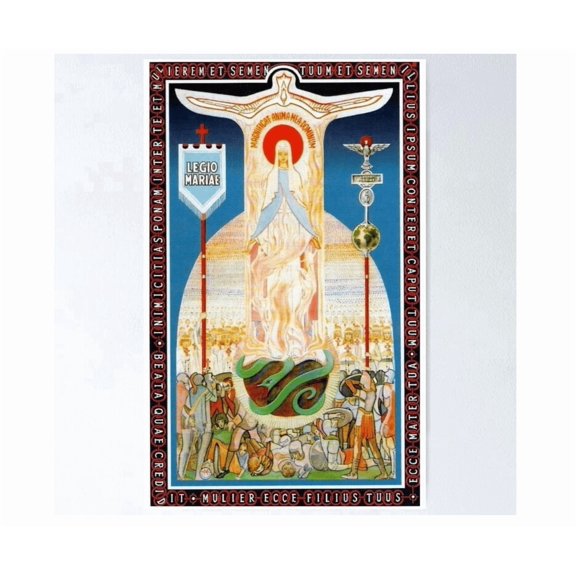 Legion Of Mary Prayer Devotion Wall Art Poster Home Decor Office Wall Art