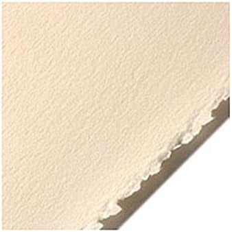 Legion Paper, Cotton Deckle Edge Sheets, 22 X 30 inches, Cream, Pack of 10 (F05-STN250CRH10)$$Art & Craft
