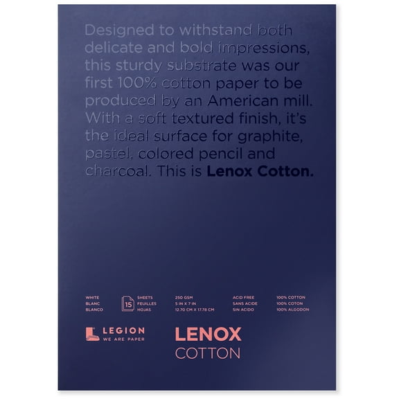 Legion Paper Lenox Pad, 15 Sheets, 5in x 7in