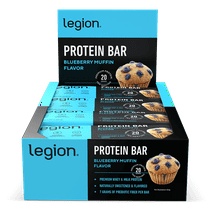Legion Protein Bars, 20g Protein, Blueberry Muffin, 12 Ct