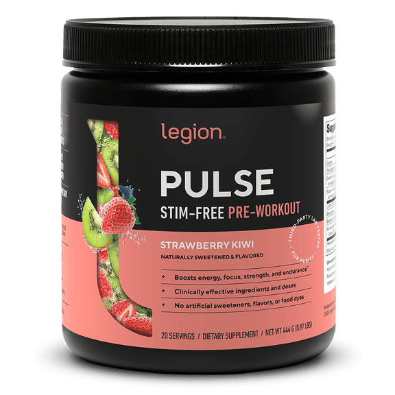 Pulse Natural Pre-Workout Supplement Caffeine-Free naturally sweetened and flavored