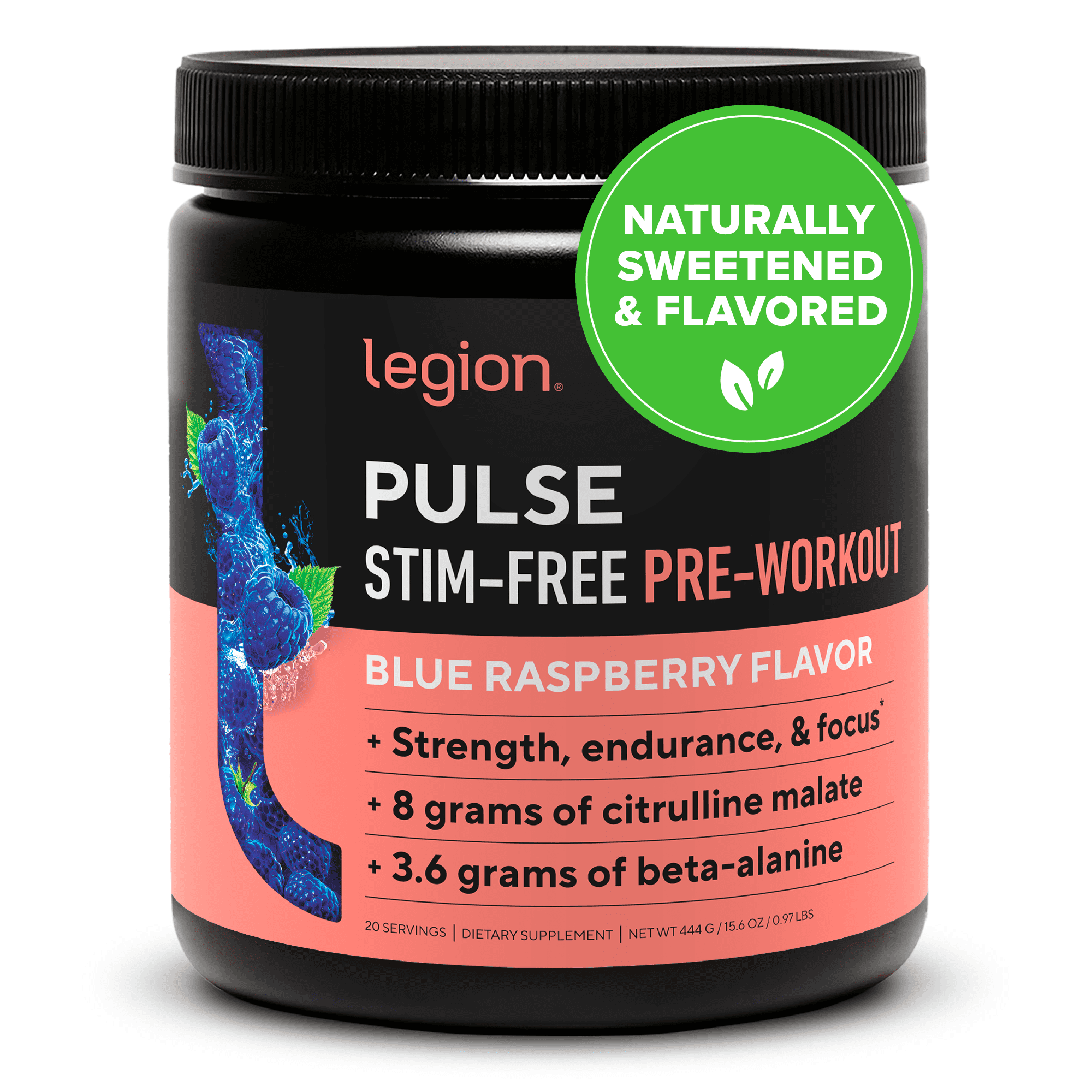 Legion Pulse Pre Workout Supplement Best All Natural Pre Workout