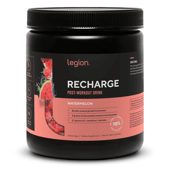 Recharge Post-Workout Recovery Supplement naturally sweetened and flavored