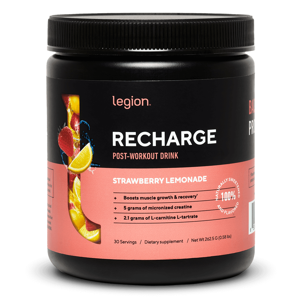 Recharge Post-Workout Recovery Supplement naturally sweetened and flavored
