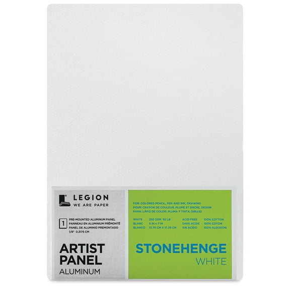 Legion Stonehenge White Drawing Aluminum Artist Panel - 5" x 7"