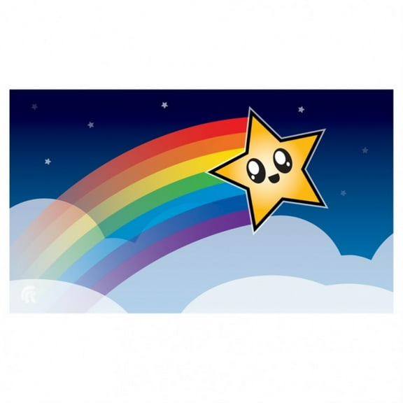 Legion Supplies LGNPLM043 14 x 24 in. Rainbow Star Playmat