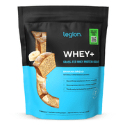 Legion Athletics Whey+ Whey Protein Isolate Powder, Banana Bread, 22g Protein, 30 Servings, Naturally Sweetened, No Added Sugar