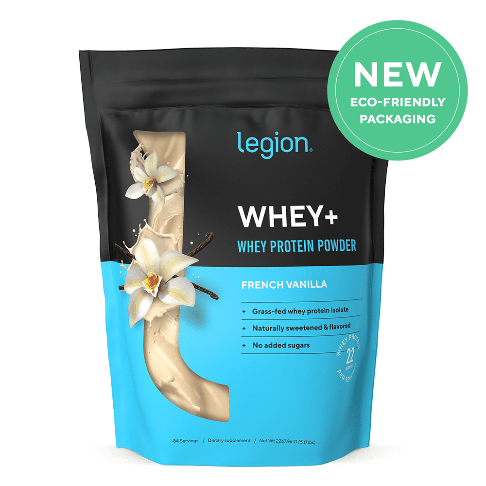 Legion Whey+ Whey Isolate Protein Powder, French Vanilla, 5lbs