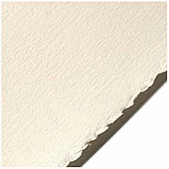 LegionPaper, Cotton Deckle Edge Sheets, 22 X 30 inches, Warm White, Pack of 10 (F05-STN250WWH10)$$Art & Craft