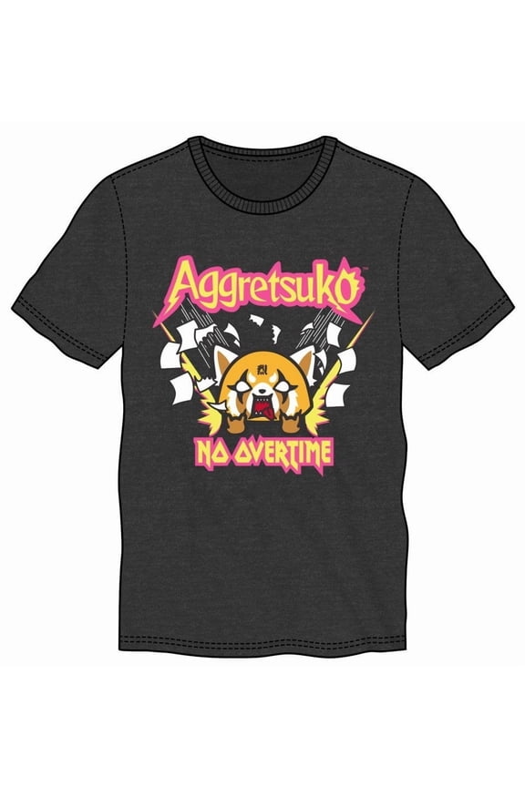 *Legit* Aggressive Retsuko Aggretsuko Anime NO OVERTIME New T-Shirt TS7BL9