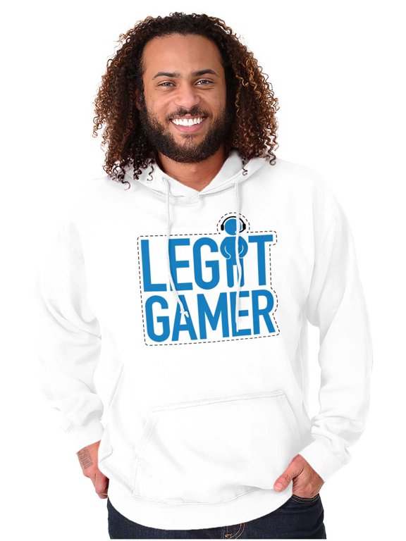 Legit Gamer Video Games Nerdy Geeky Hoodie Hooded Sweatshirt Men Brisco Brands X