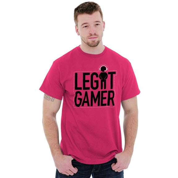 Legit Gamer Video Games Nerdy Geeky Men's Big & Tall Crewneck Graphic Tee Brisco Brands 2X