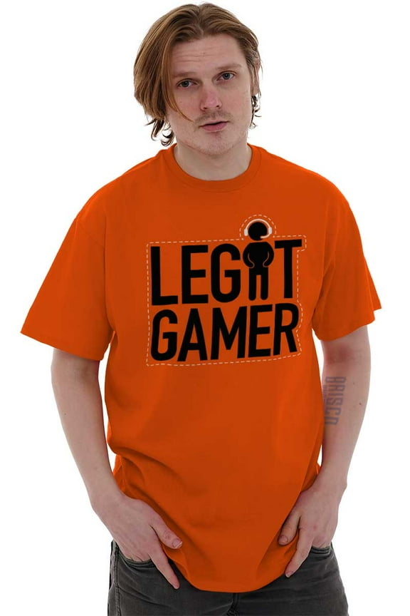 Legit Gamer Video Games Nerdy Geeky Men's Big & Tall Crewneck Graphic Tee Brisco Brands 2X