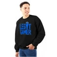 thumbnail image 1 of Legit Gamer Video Games Nerdy Geeky Men's Big & Tall Crewneck Sweatshirt Brisco Brands 3X, 1 of 5