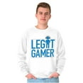 thumbnail image 1 of Legit Gamer Video Games Nerdy Geeky Men's Crewneck Sweatshirt Brisco Brands X, 1 of 6