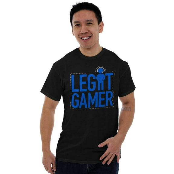 Legit Gamer Video Games Nerdy Geeky Men's Graphic T Shirt Tees Brisco Brands L