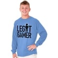 thumbnail image 1 of Legit Gamer Video Games Nerdy Geeky Men's Long Sleeve Tee T Shirt Brisco Brands M, 1 of 6