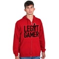 thumbnail image 1 of Legit Gamer Video Games Nerdy Geeky Zip Hoodie Sweatshirt Men Brisco Brands L, 1 of 6