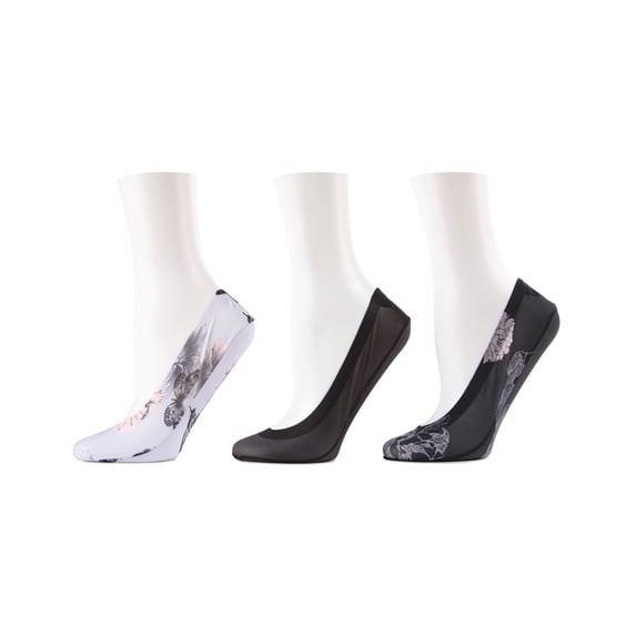 Legmogue 3 Pairs Women's Romance Rebellion Fine Edge Shoe Liner Socks - Mens - Male