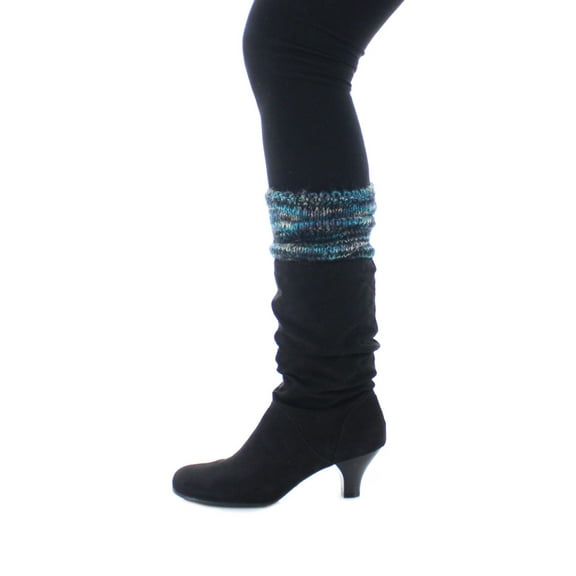 Legmogue Women's Merged Yarn Thick Knit Boot Sock Topper - Womens - Female, One Size, Blue