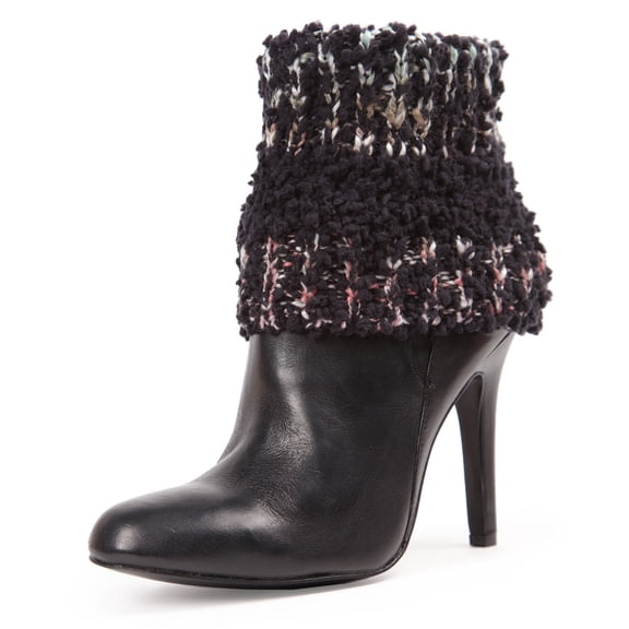 Legmogue Women's Bullait Thick Stretch Knit Marled Boot Topper - Womens - Female, One Size, Black