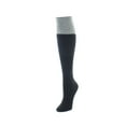 thumbnail image 1 of Legmogue Women's Interlocking Crochet Two Tone Knee High Sock - Womens - Female, One Size, Dark Gray Heather, 1 of 2