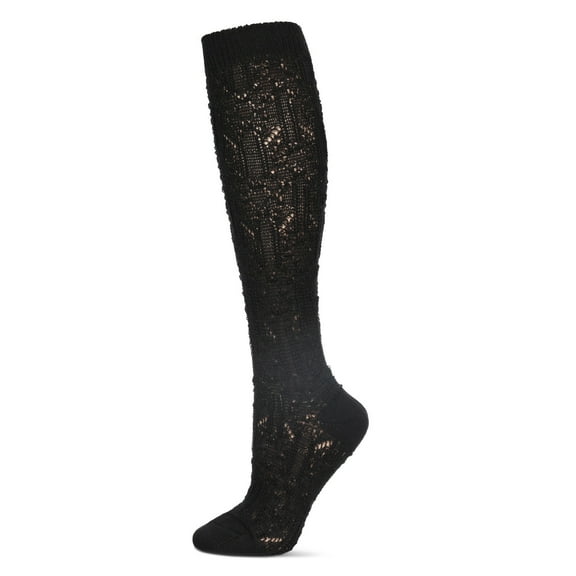 Legmogue Women's Net Flow Textured Open Knit Knee High Sock - Womens - Female, One Size, Black