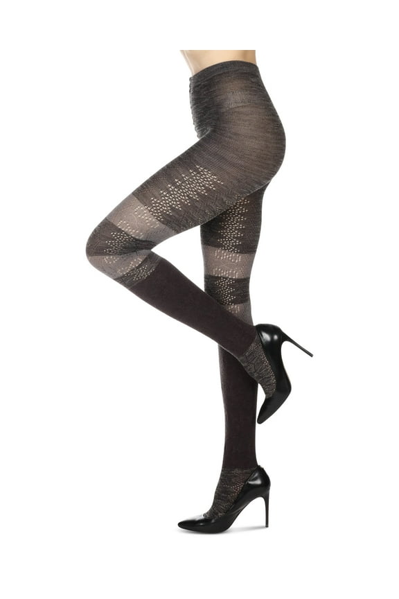 Women's Stripe Slouched Cotton Blend Sweater Tights - Womens - Female, Small/Medium, Red