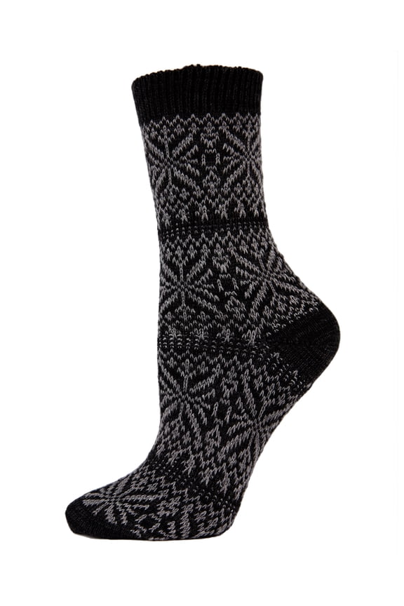 Women's Traditional Cozy Snowflake Crew Sock - Mens - Male