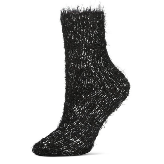 Legmogue Women's Warm Fuzzy Yarn Classic Crew Sock - Womens - Female, 9-11, Black