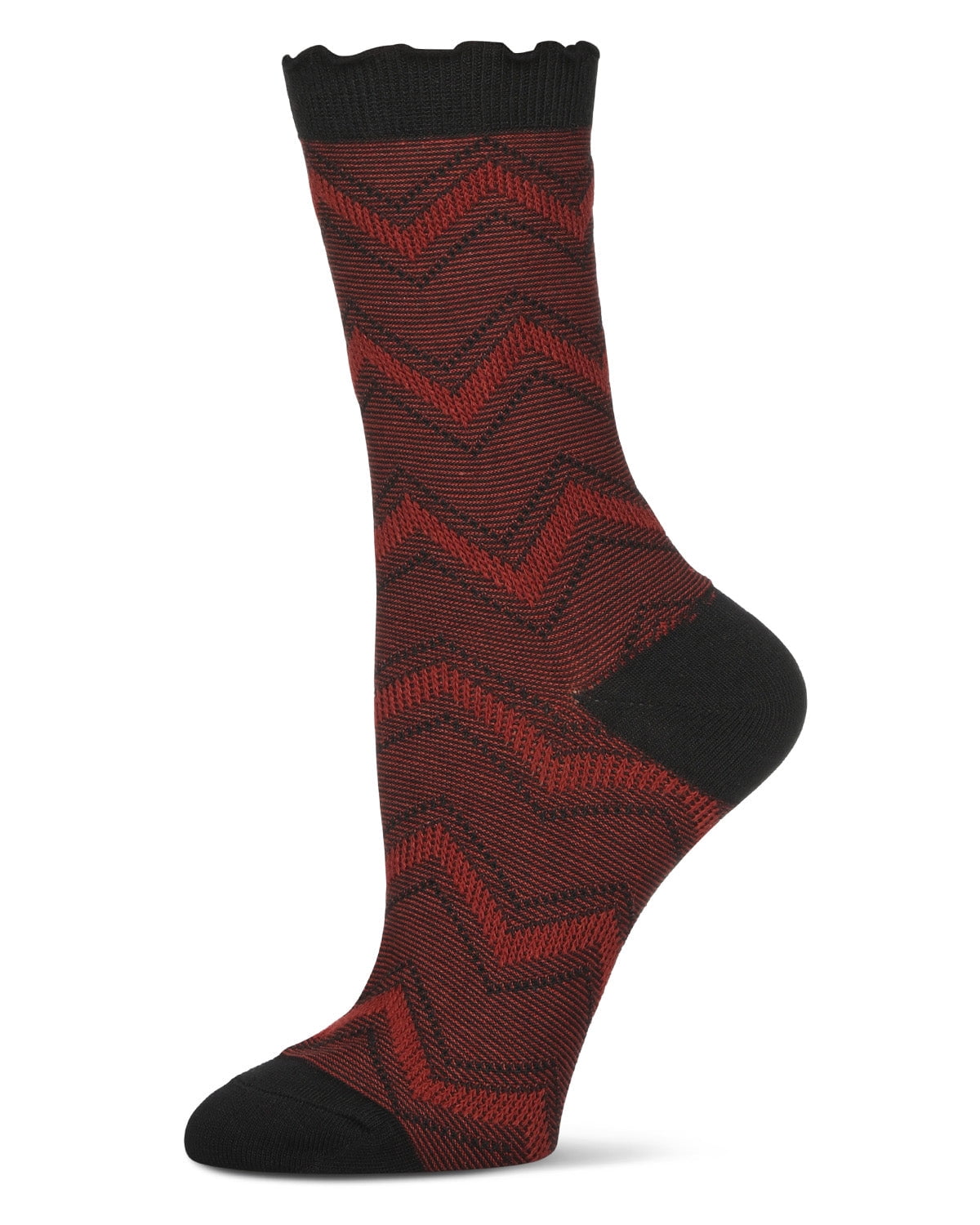 Men's 3D Zig Zag Pattern Crew Socks - Includes 3D Glasses For Cool Visual Effect