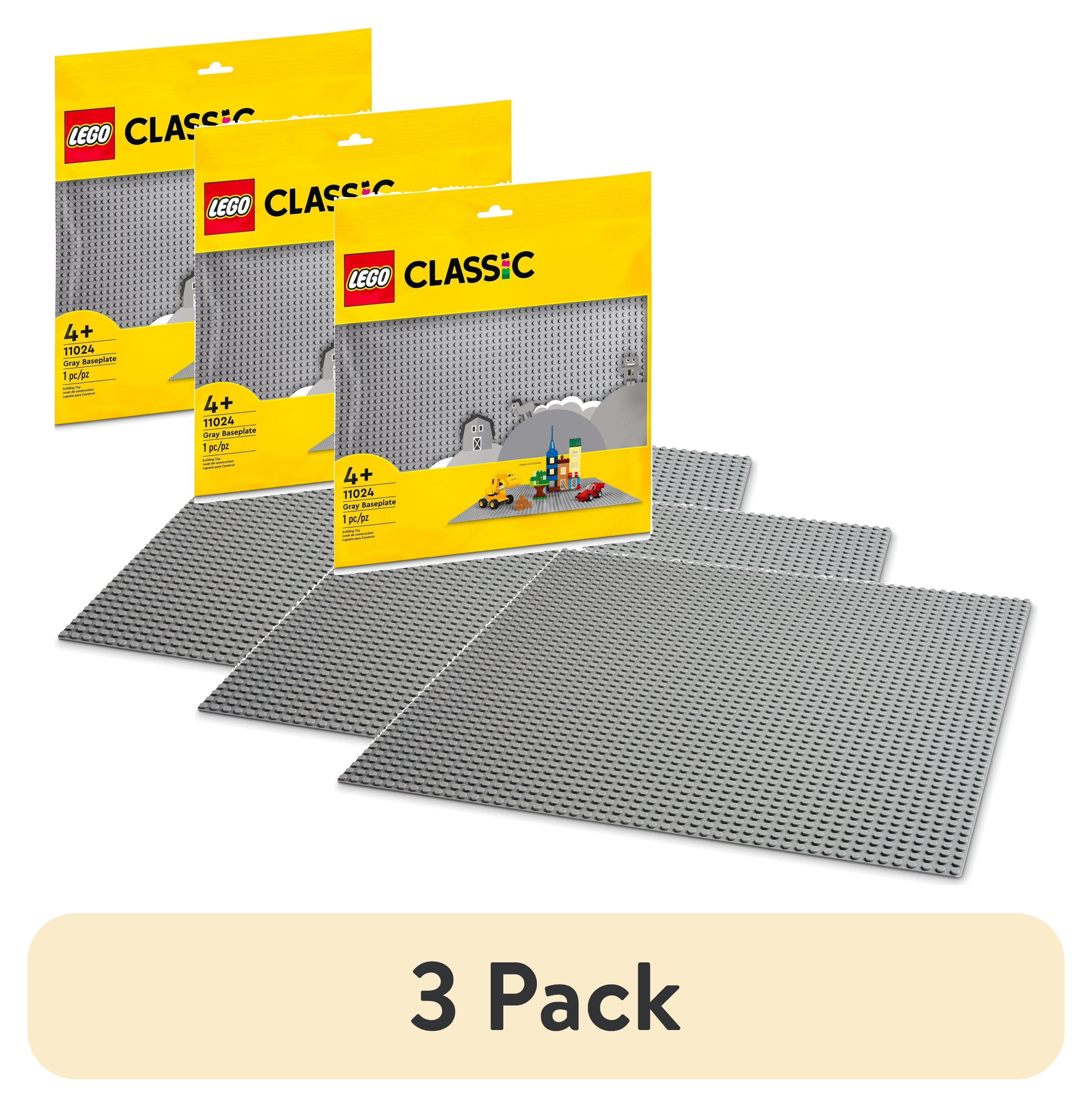 LEGO Classic Gray Baseplate Square 48x48 Stud Foundation to Build Play and Display Brick Creations Great for City Streets Castle and Mountain Scenes 11024 Walmart