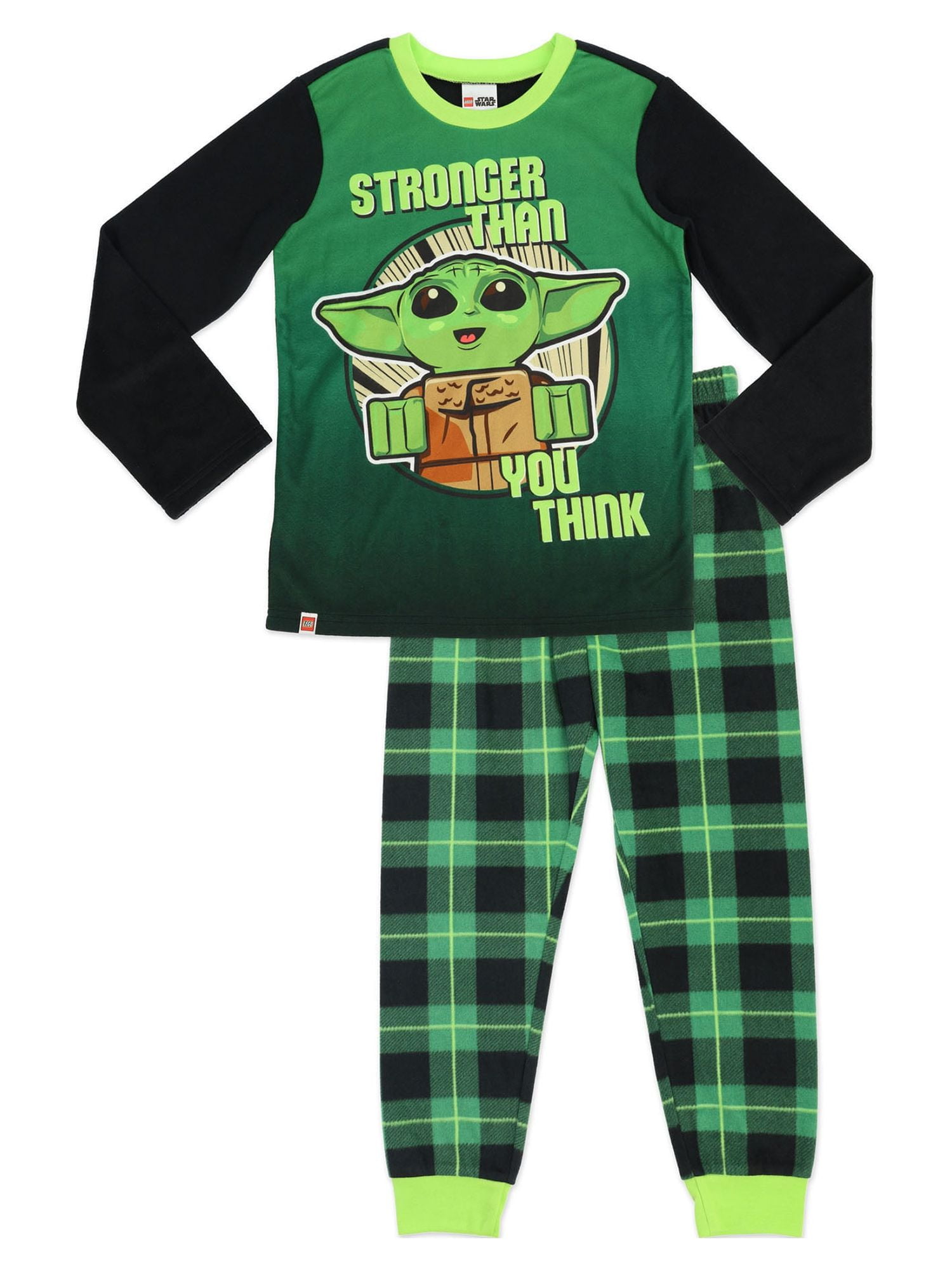 Lego Baby Yoda Boys 2 Piece Microfleece Long Sleeve Top and Pants Pajama Set Sizes 4 12 Walmart